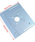 Aluminum Router Insert Plate With Pre-Drilled Holes For Trimming Machines, Router Base Plate, 240x200mm size, anodized alloy