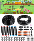 DIY Drip Irrigation Kit For Garden Watering 230 Feet Setup With 40 Adjustable Sprinklers And Tubing Hose components