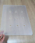Heavy Duty Acrylic Router Template For Dog Hole Spacing 3/4 Inch Straight Shot Woodworking Guide with 9 holes