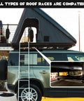 Rooftop Tent Mounting Hardware Kit 28 Pcs With Flat Mending Plates 5.31 X 1 Inches, 8 Screws, 8 Nuts, And 8 Aluminum Blocks Black on SUV