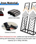 Top Shelf Heavy Duty Tile Sample Display Rack With Rock Solid Iron Frame For Marble Slab Floor Board Templates Large Gold Finish Built Tough Job Site Ready Rack, showcasing 25mm iron tube material.