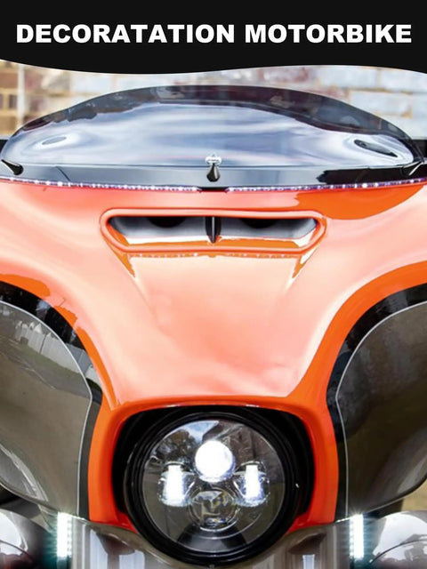 Front view of a motorbike with windshield; Heavy Duty Harley Touring Windshield Bolts Kit For Electra Glide Street Glide Ultra Classic Ultra Limited Tri Glide 1996 To 2013 Replacement Screws Windshield Fairing Bolts By AILMOTO installed.