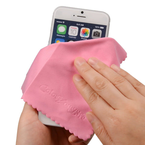 ColorYourLife pink microfiber cleaning cloth for smartphones