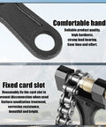 Heavy Duty Motorcycle Chain Breaker Tool For 420 428 520 525 528 530 Chains Universal Chain Link Remover handle and card slot detail