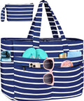Extra Large Waterproof Beach Bag Tote With Zipper Wet Pocket 50L Capacity Ideal Pool Bag For Women And Men with accessories