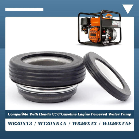 Honda 2 Pack 781238 Mechanical Seals Replacement For 2 Inch 3 Inch Gas Semi-Trash Water Pumps Built To Last And Ready For Tough Jobs Compatible With Champion Predator Generac Pulsar WT30XK4A WB20XT3 WH20XTAF, black pump seal set
