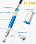 Detailed view of Heavy Duty 18 Piece Pneumatic Air Die Grinder Rig with aluminum alloy case and stainless steel chuck.