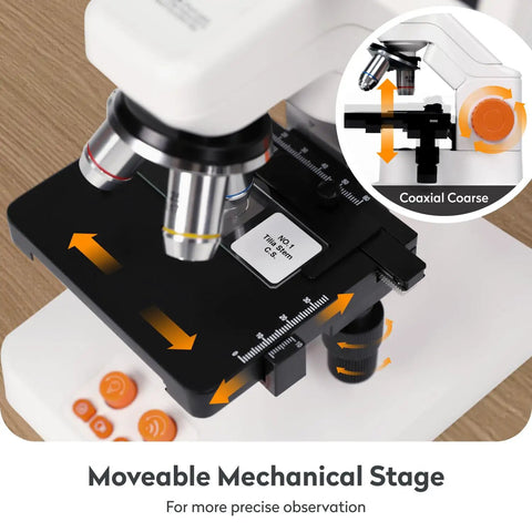 Digital Microscope 1200X USB With a 7 Inch Rotatable Screen for Kids and Adults, Easy to Share Observations in Classrooms and at Home, Compact Design That Makes Science Hands On and Fun. moveable mechanical stage for precise slide observation