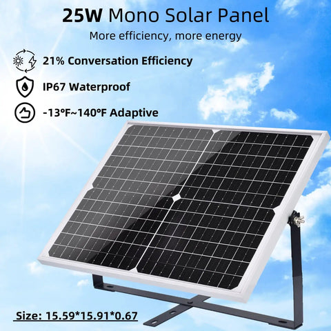 No Fuss Solar Powered Exhaust Fan Kit With 25W Panel And 12000mAh Battery, 2600RPM, IP67 Waterproof, 10ft Cord, Built For Chicken Coops Greenhouses Attics And Sheds, Keeps Air Fresh All Day And Night Even On Cloudy Days