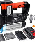21V Cordless Brad Nailer 18 Gauge 2 in 1 Nail Gun and Stapler for Framing and Trim with accessories included in kit