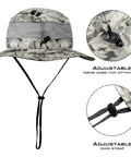 Sol Armis UPF 50 Boonie Hat For Men And Women, Breathable Sun Protection Fishing Beach Hiking Paddling Hat With Mesh Vents detail view