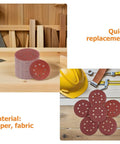 Check Out This Awesome 150 Piece Set Of Inch Round Hook And Loop Sanding Discs With 8 Hole Design for wood and metal in DIY projects.