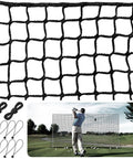 Heavy Duty Nylon Golf Practice Net For Indoor And Outdoor Use, Backyard Driving Net With Wire Hanging Kit, Black 10x10ft