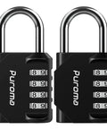 2 Pack 4 Digit Combination Padlocks For Outdoor Use Waterproof Zinc Alloy Construction with 10000 Possible Combinations