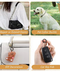 Mini Carabiner Clips Pack Of 20 For Keys And Gear, showing diverse uses: purse strap, dog collar, charm, key fob