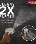 ProClean Handheld Shower Head With High Pressure Spray 6 Settings Brushed Nickel SpotShield Finish used on dark tile