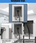 Installation steps for Rock Solid Type 3R Weatherproof Electrical Enclosure Cover For Wet Locations Vertical Clear Insulated Lid.