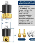 Heavy Duty One Quarter Inch NPT Brass Electric Solenoid Valve Normally Closed AC 110 Volt for water air diesel lines