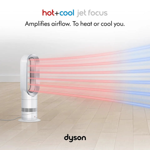 Hot And Cold Air Multiplier Space Heater And Fan With Jet Focus Technology for ultra-fast heating and quick cooling, on hardwood floor