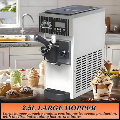 Badass One Flavor Soft Serve Ice Cream Maker For Commercial And Home Use drops a crisp four to five kilograms on low sweat LCD control countertop design in kitchen.