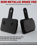 All-In-One Electric Bike Brake Lever Kit With Waterproof 2-Pin Connector For Left And Right Levers Plus Semi-Metallic Disc Brake Pads And Spring Built For Most E-Bikes And Scooters, showcasing semi-metallic brake pads.