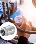 M METERXITY stainless steel inline spring check valve, 3/4-in NPT, silver, one-way backflow preventer