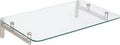 20 Inch Tempered Glass Hotel Shelf Rack In Satin Nickel For Bathroom Towel Storage Solid Brass Construction With Sturdy Mounting Hardware