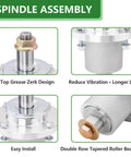Spindle Assembly 461950 Replacement For Scag Freedom Z Pro Turf Tiger And SFZ Decks Fits 36-Inch, 48-Inch, 52-Inch, And 61-Inch Zero Turn