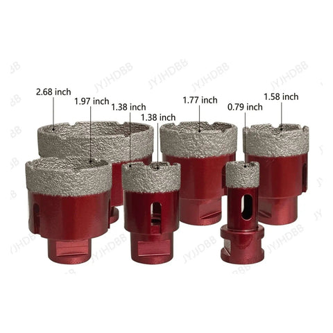Get A Solid Six-PC Diamond Tile Hole Saw Kit With Professional Vacuum Brazed Blades That Slash Through Porcelain Ceramic Marble And Stone Like Butter For Fast DIY Home Reno Jobs, six hole saw sizes