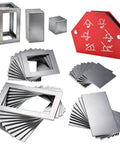 Welding Practice Kit With 40 Mild Steel Coupons And A Welding Magnet For MIG TIG Stick Arc Welding, Assorted Plate Sizes and Magnet