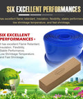 Heavy Duty Pvc Heat Shrink Wrap Tube, 5.9 Inch Flat Width In Bold Blue, 3 Meter Roll displayed in packaging for cable and wire insulation.