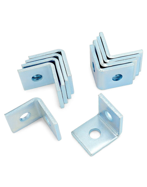 10 Pack Heavy Duty L Shaped Connector Brackets With Two Holes For Standard One And Five Eighths Inch Strut Channels Fits Half Inch Bolt Hole