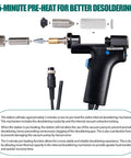 Two In One ESD Safe Desoldering Station 80W And 60W Soldering Iron With Desoldering Gun Digital Temperature Control