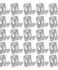 Top Shelf Couch Spring Clips And Sofa Fasteners Bundle Includes One Hundred Rubber Anchors And Sectional Connectors, metal spring clips shown in a grid.
