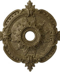 Benson Classic Ceiling Medallion Witch Hazel Crackle Finish Dope Look 28.375 Inch Outer Diameter with ornate hand-painted details