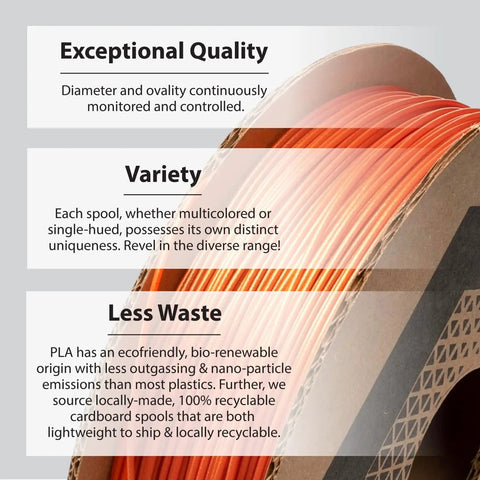 Premium 3D Printer PLA Filament 1.75 Mm Tangerine Orange Metallic Gold Shifter That Prints Like A Dream Delivers A Next Level Smooth Roll And Gives Your Creations A Killer Real Metal Finish Every Time 500 Gram Spool