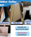 Concealed Tile Access Panel For Seamless Floor Entry With Manual Flush Hatch Cover For Garage Bedroom And Pantry In 53 X 31 Inches showing hidden access doors on wooden, tile, and concrete floors.