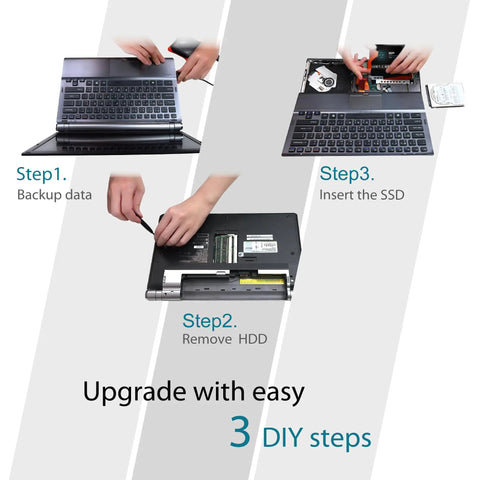 256GB 2.5 Inch SATA III SSD With 3D NAND A55 SLC Cache For Rocket Fast Boots Snappy Multitasking Ultrabook Ready Performance Upgrade Perfect For Gaming Rigs Creative Pros And Daily Drivers Seeking Longer Lifespan, laptop upgrade steps