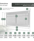 Scratch Resistant White Metal Vent Cover 8x4 Inch 5 Pack Louvered Duct Grille With Built In Mesh Screen Wall Or Ceiling HVAC Vent Register