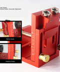 Heavy Duty Pocket Hole Jig Kit With Dual Scale Sliders And Precision 15 Degree Angle showing dual metric and imperial scales for accurate alignment.