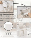 Two Pack Wall Hanging Organizer Bins With Pockets And Hooks Game Changer Linen Fabric Door Mount Storage