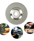 Diamond Grinding Wheel And Knife Sharpening Stone For Scissors And Chisels Grit 400 Hardcore Abrasive Disc top view with center hole.