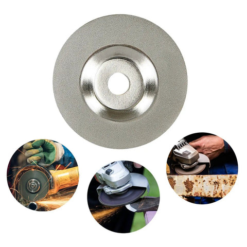 Diamond Grinding Wheel And Knife Sharpening Stone For Scissors And Chisels Grit 400 Hardcore Abrasive Disc top view with center hole.