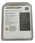 Packaging for CO Alarm Surface Mount White Carbon Monoxide Detector, model 62-541-WT, showing safety instructions and specifications.