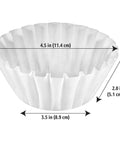 Basket Style Coffee Filters For 1-4 Cup Coffee Makers, White, 200 Count, compostable design dimensions 4.5x3.5x2 inches