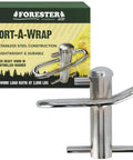Port-A-Wrap Large Stainless Steel Arborist Rigging Gear For Tree Work displayed with packaging, 7,000 lb Break Strength