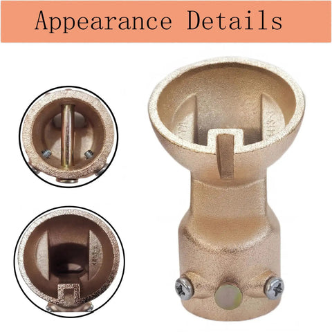 Close-up of universal ceiling fan bracket from the Sloped Ceiling Fan Adapter for 0 to 45 Degree Ceilings, Black Mounting Bracket Kit.