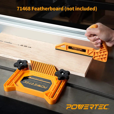 Dual Grip L Shaped Push Sticks To Keep Your Digits Safe During Hard Woodworking Jobs Smooth Guide Tool For Table Saw Router And Band Saw Cutting Keeps Hands Protected While You Kick Up Sawdust In The Shop used with wood on a table saw.