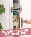 Installed Swing Bar Door Lock For Front And Back Doors, Heavy Duty Childproof Door Guard Made From Reinforced Diecast Metal, Satin Nickel Finish