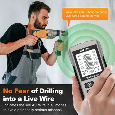Hella Accurate Wall Stud Finder Scanner 5 In 1 AC Live Wire And Metal Detector Heavy Duty Deep Sensing Sensor No Hassle Easy Peasy Home Reno Tool That Nails Every Scan Solid Build For Drywall Joist Tracking